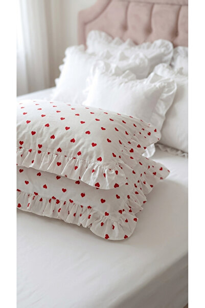 kesenegore 2 τεμάχια Μαξιλαροθήκες από βαμβακερό ύφασμα με βολάν και σχέδιο κ...