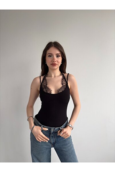 bbeox.com Muadil Dantel Kombineli Bodysuit