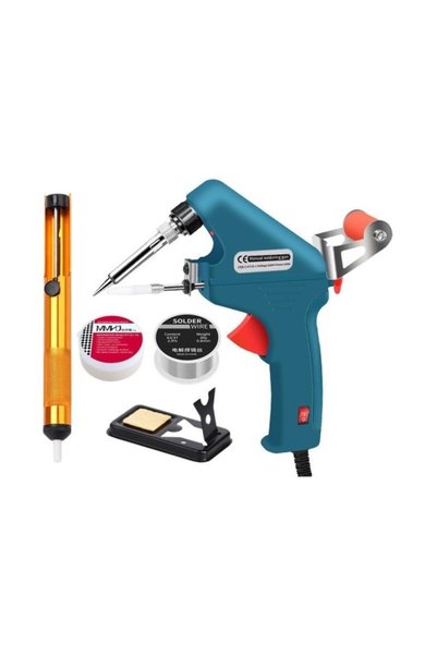 Schulzz 5 Parça Tetikli Otomatik Beslemeli 60W 480°C Lehim Tabancası Seti