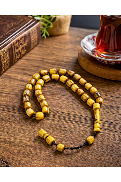 SUFİ TESBİH & ESANS VE HEDİYELİK Akasya Ağacı Tesbih 9x7 mm | El Yapımı Ahşap...