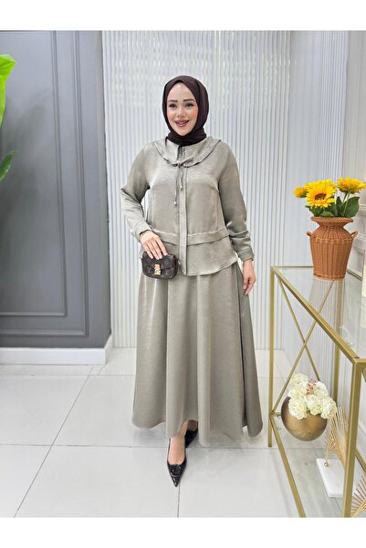 GK Satin Cupra Skirt Set