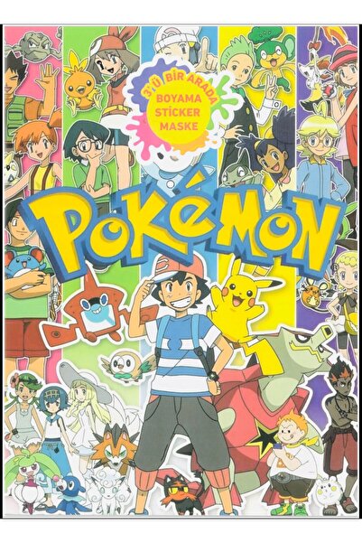Deniz Oyuncak POKEMON BOYAMA KİTABI STICKER HEDİYELİ ARKA KAPAK KESİLEREK MAS...