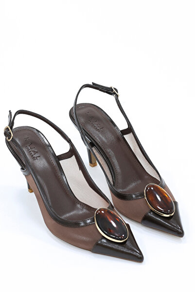 kajal ayakkabı RS 17235 Στιλέτο με λεπτομέρεια αγκράφας και ζώνη στην πλάτη