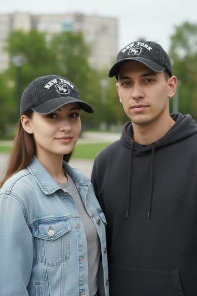 Aware Time Unisex Özle Washed Denim Cap Hat