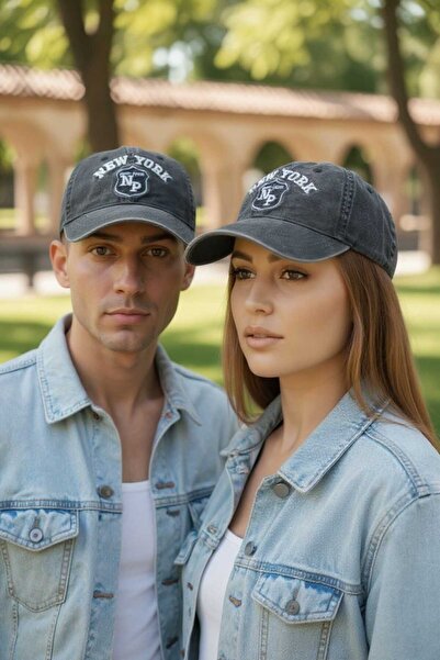 Aware Time Unisex Özle Washed Denim Cap Hat