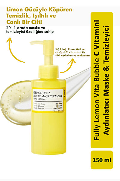 FULLY Lemon Vita Bubble Mask Cleanser / C Vitamini içeren Aydınlatıcı Maske &...