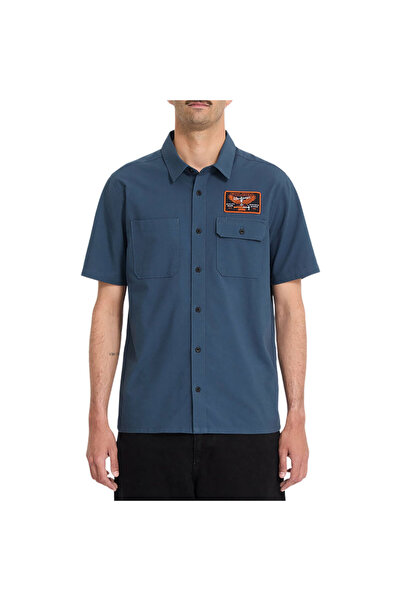 Volcom SLAB CITY ΜΠΛΟΥΖΑΚΙ ΜΠΛΕ ΤΗΣ ΜΕΣΗΝΗΣ Σ