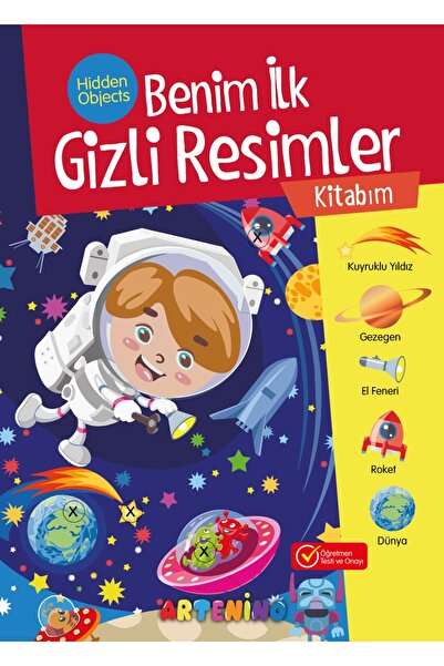 Artenino AKTİVİTE KİTABI-BENİM İLK GİZLİ RESİMLER KİTABIM-UZAY