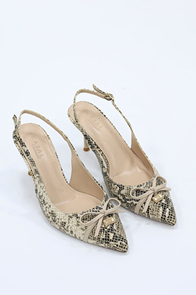 kajal ayakkabı RS 17325 Στιλέτο με λεπτομέρεια φιόγκου και οπίσθια καμάρα