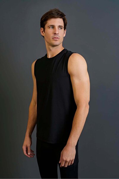 MARATON Regular Men's Crew Neck Black - Undershirt