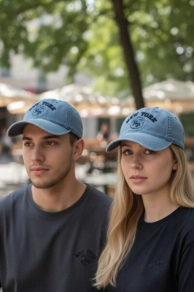 Aware Time Unisex Özle Washed Denim Cap Hat