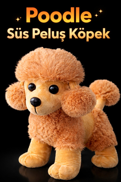 viyol marketim 35 cm Peluş Köpek Oyuncak – Poodle Süs Peluş, Yumuşak Uyku ve ...