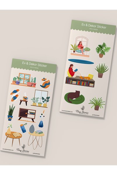 tinystoriestr Ev & Dekor Sticker Seti - 6 Sayfa / Ajanda,Çıkartma,Scrapbook