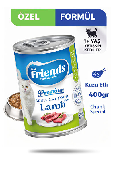 Friends Premium Kuzu Etli Yetişkin Kedi Konservesi 400 gr – Yaş Mama