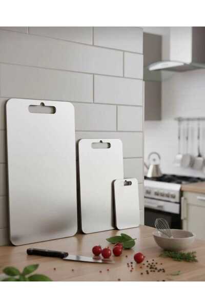 FERHOME Stainless Steel Cutting Board 3 Sizes – Chopping Board |   Durable Ki...