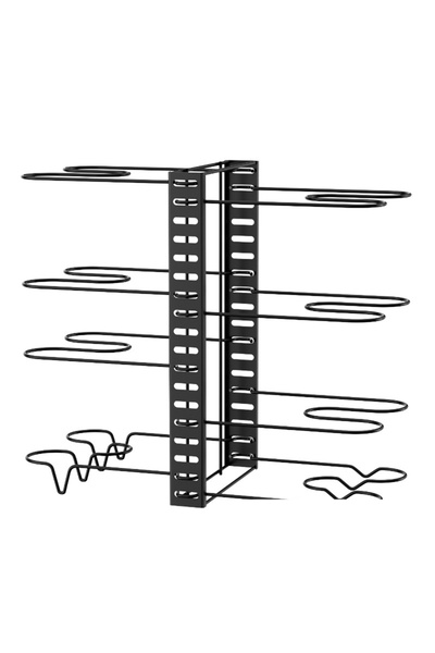 Destello ®   Διπλής Όψης Μεταλλική Ραφιέρα Οργάνωσης Σκευών Κουζίνας, Μαύρη, ...