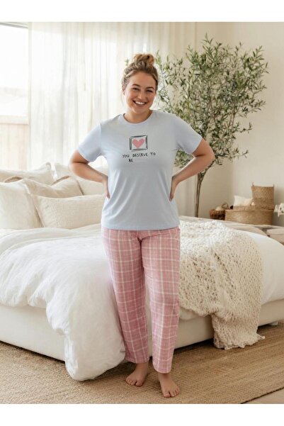 Elit Women's Plus Size Single Jersey Combed Cotton Comfortable Fit Short Slee...