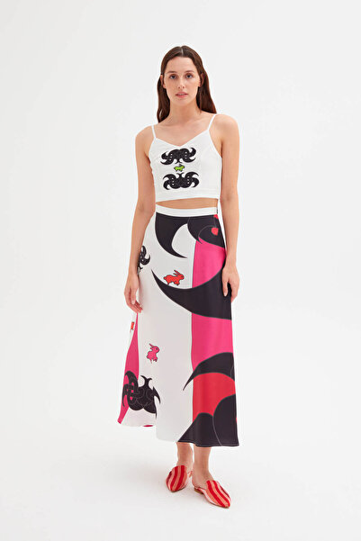 Kutnia Zeugma Silk Maxi Bell Skirt