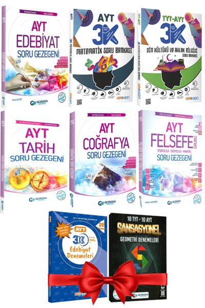Gezegen Yayıncılık AYT Eşit Ağırlık Fulleten Set: Edebiyat+Matematik+Din Kült...