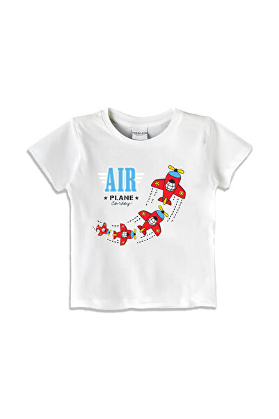 Yoo Street Airplane Cowboy Graphic T-Shirt for Unisex Kids 100% Cotton, Multi...