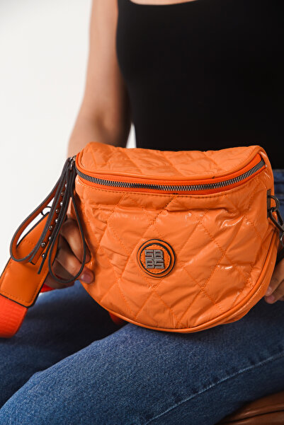 FEMME Alicia Orange Quilted Women's Crossbody Bag – Stylish, Lightweight, and...