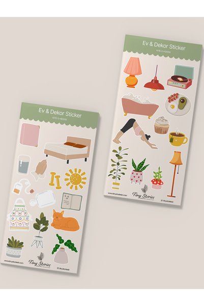 tinystoriestr Ev & Dekor Sticker Seti - 6 Sayfa / Ajanda,Çıkartma,Scrapbook