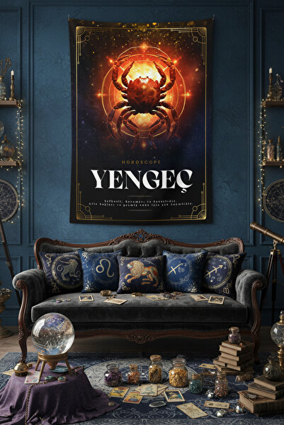 Vagonik Μοτίβο ταπετσαρίας τοίχου με μυστικιστικά σχέδια με θέμα το ζώδιο του...