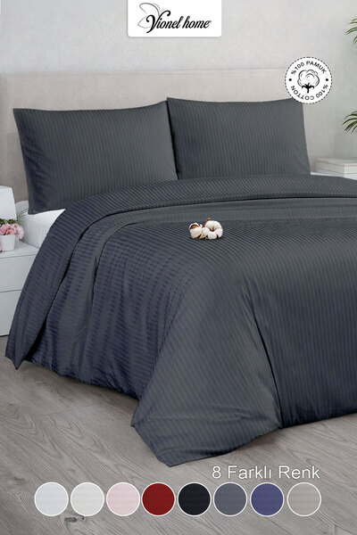 Vionel Home Çift Kişilik %100 Pamuk Saten Nevresim Seti | Premium Seri | 8 Re...