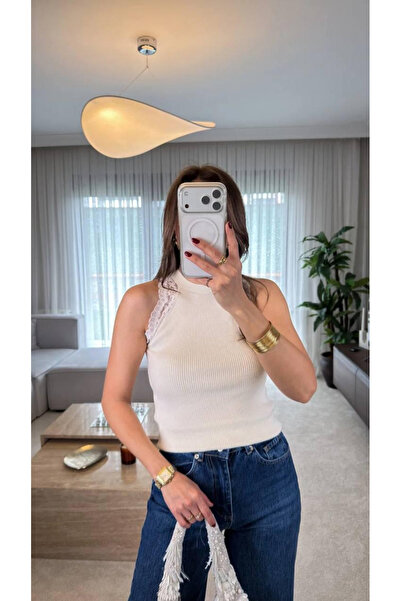 Lamierra Δαντελωτό Πλεκτό Τοπ