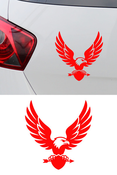MIGNATIS Eagle Emblem Auto Sticker – Car Auto Motor Decorative Sticker 14X15Cm