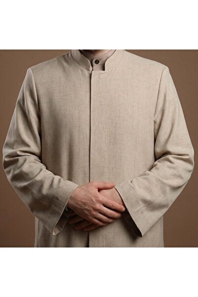 İkranur Summer Dehlevi Linen Imam Robe-Mink