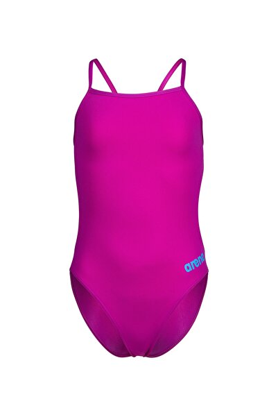 ARENA Girls Team Swimsuit Challange Solid Fuşya Kız Çocuk Mayosu