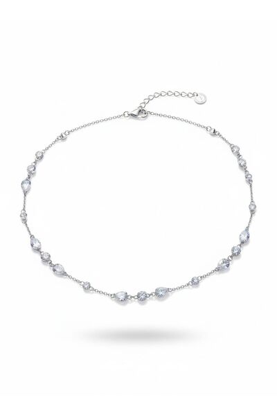 Burcu Bor Kristal Taşlı Choker