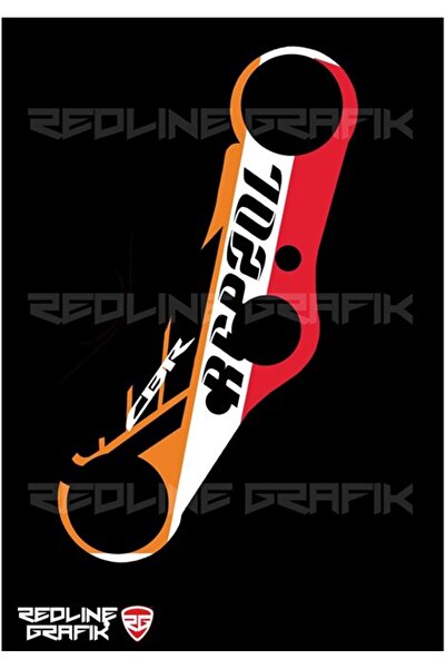 Redline Grafik Redlinegrafik 600rr Uyumlu 2013-17Mesnet Pad Gidon Pad