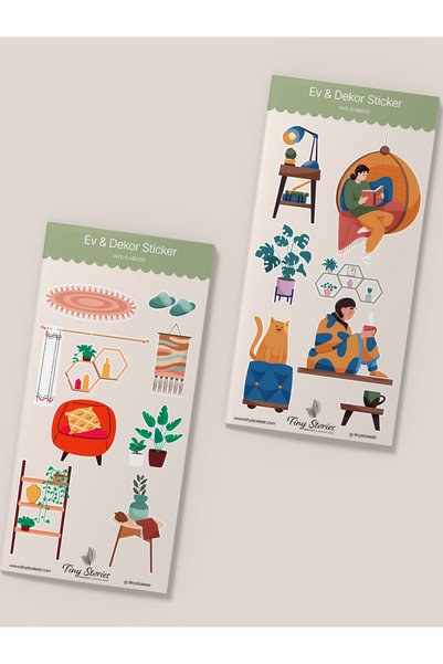 tinystoriestr Ev & Dekor Sticker Seti - 6 Sayfa / Ajanda,Çıkartma,Scrapbook