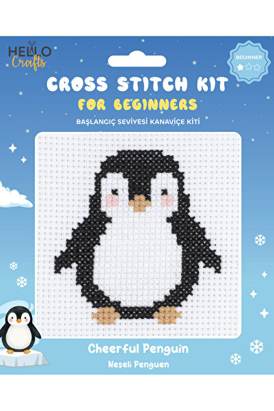 Hello Crafts Kanaviçe Kiti Neşeli Penguen