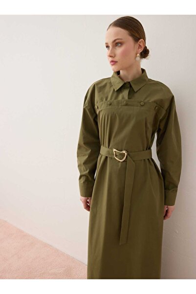 Benin Rochie Hijab - Kaki - - Exclusivă