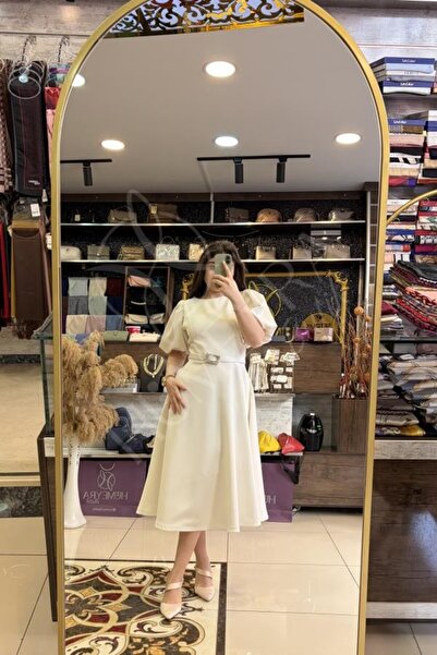 HUMEYRA Balloon Sleeve Short Evening Dress