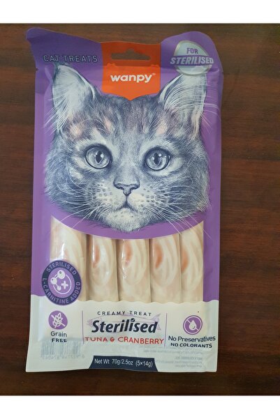 Wanpy PATİLİMARKET sterilised ton balıklı yaban mersinli kedi krema ödülü 5*1...