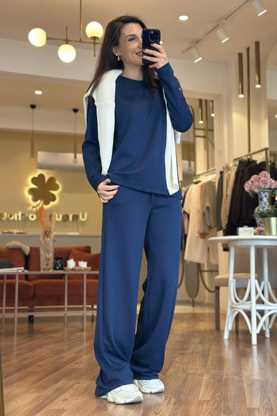 Unique Boutique Navy Blue Soft Touch Modal Fabric Tracksuit Set