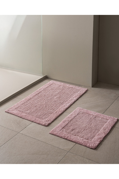 Madame Coco Aube Σετ 2 Βαμβακερά Χαλάκια Μπάνιου - Ροζ