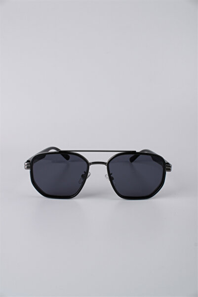 Max Polo Unisex Geometric Frame Black Sunglasses Gg25Mp3422R04