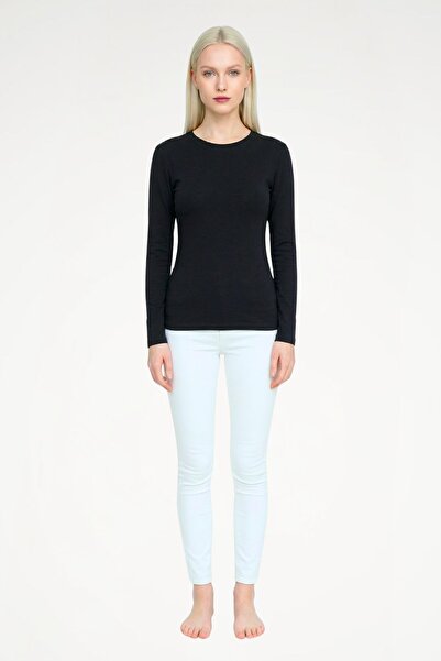 Newteam Women's Modal Long Sleeve Zero Neckline Bodysuit |   Soft, Flexible &...