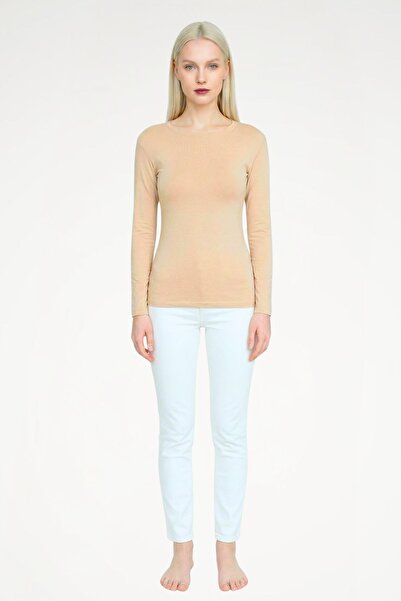 Newteam Women's Modal Long Sleeve Zero Neckline Bodysuit |   Soft, Flexible &...