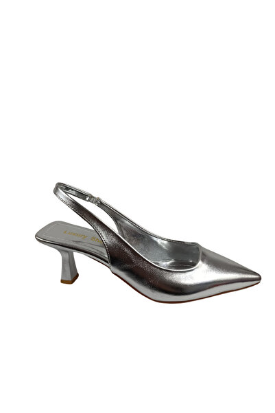 iskarpino Γυναικεία παπούτσια με τακούνι Kadeh σε γκρι χρώμα με λουράκι στον ...