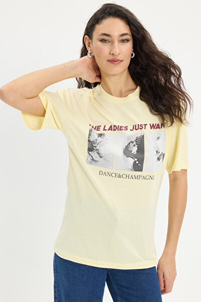 Tudors Γυναικεία μπλούζα με φαρδιά γραμμή, 100% βαμβακερή, με κοντό μανίκι κα...