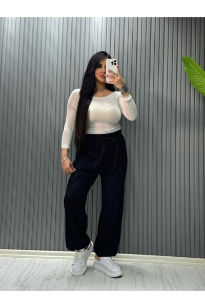 inci bayan giyim Παντελόνι σαλβάρι από ύφασμα Modal