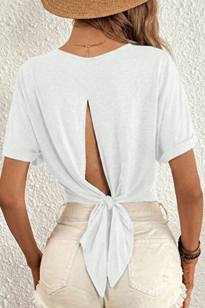 COOL TARZ بلوزة نسائية صيفية بتفاصيل ربط على الظهر