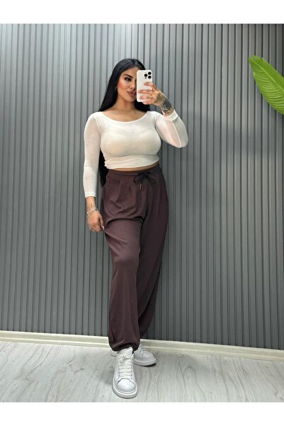 inci bayan giyim Παντελόνι σαλβάρι από ύφασμα Modal