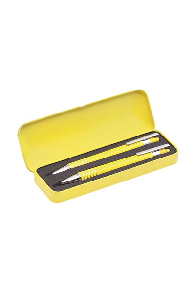 Inedit Print Σετ Σέρινταν: Κίτρινο Στυλό Διαρκείας και Μηχανικό Μολύβι